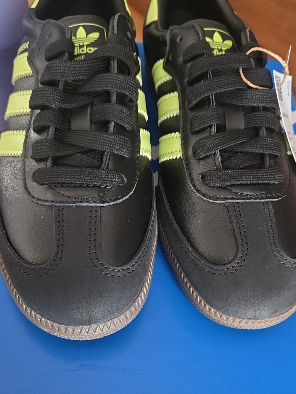 Adidas Black & Green Samba OG Women's Sneaker Size 8 NWT - Picture 4 of 9